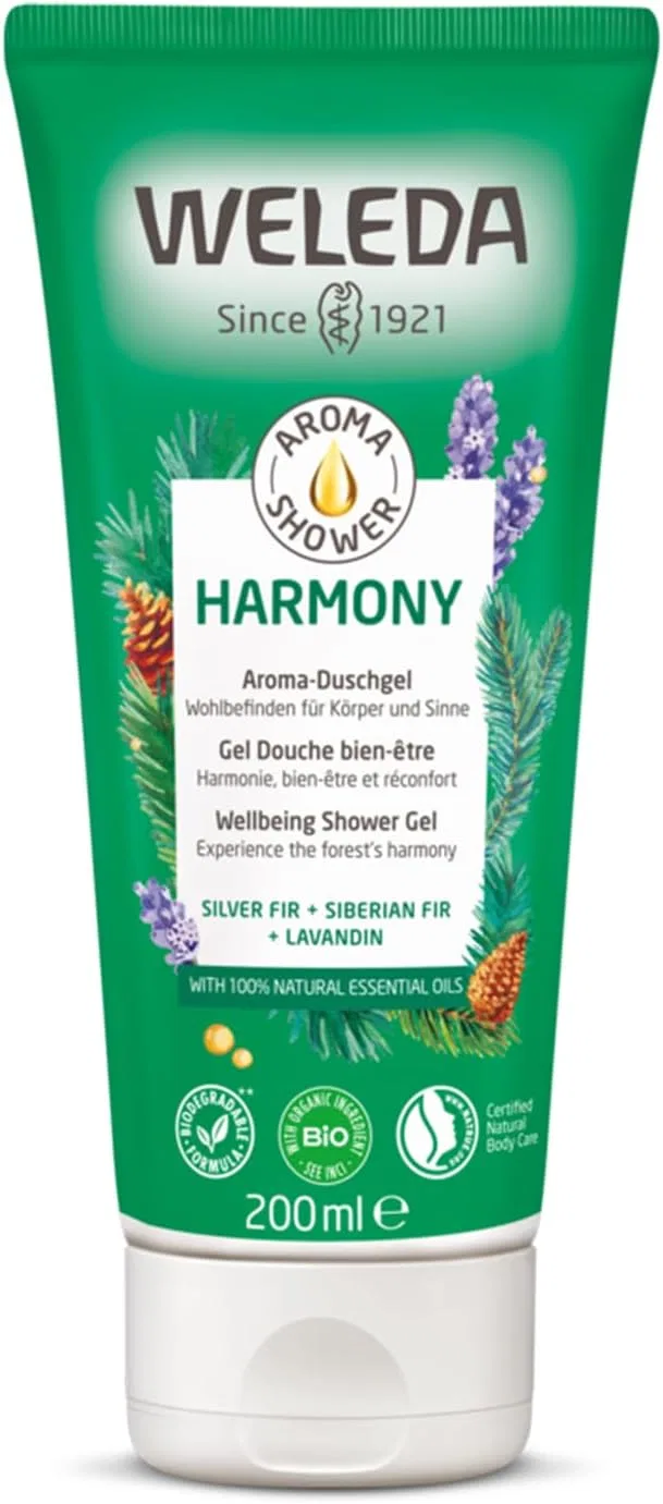 Гель для душа Weleda Aroma Shower Harmony 200 мл, освежающий лесной аромат