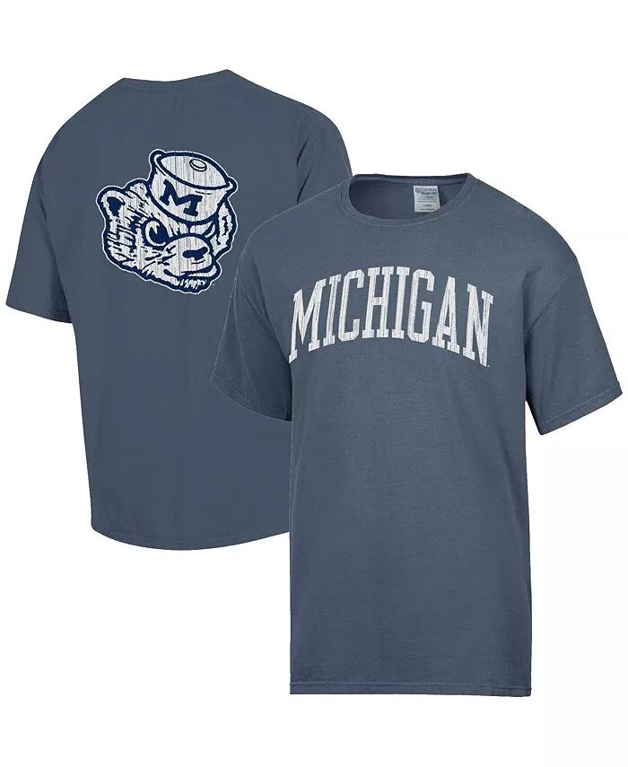 

Футболка мужская Heather Navy Distressed Michigan Wolverines Vintage-Like Arch 2-Hit Comfortwash
