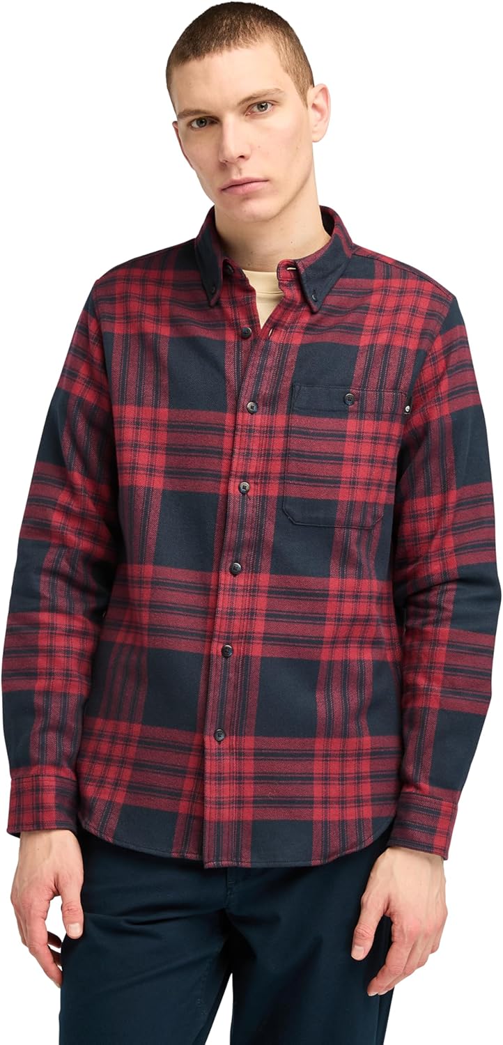 

Timberland мужская фланелевая клетчатая рубашка Midweight, Dark Sapphire Yd