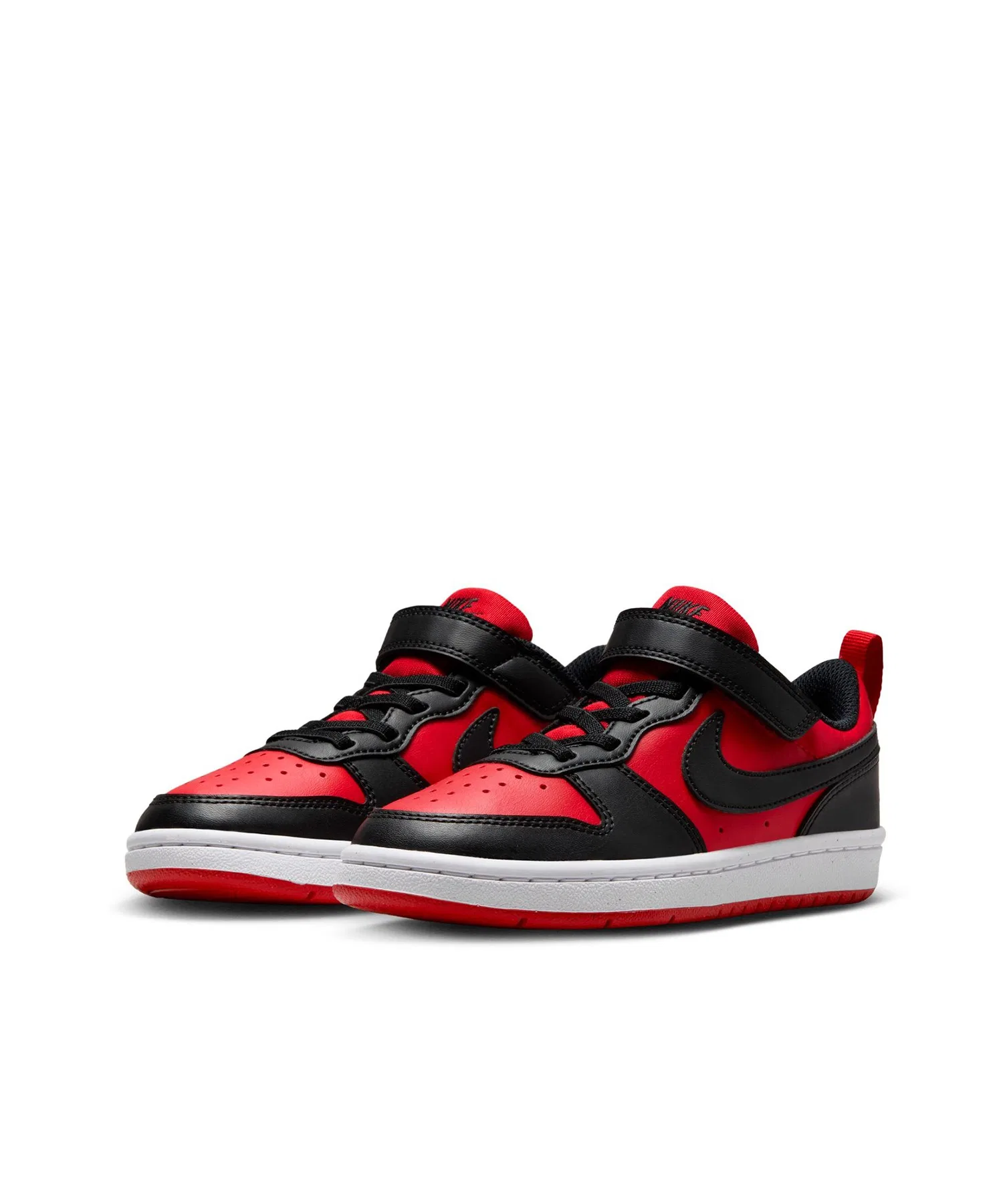 Детские кроссовки NIKE Court Borough Low Recraft Velcro красные