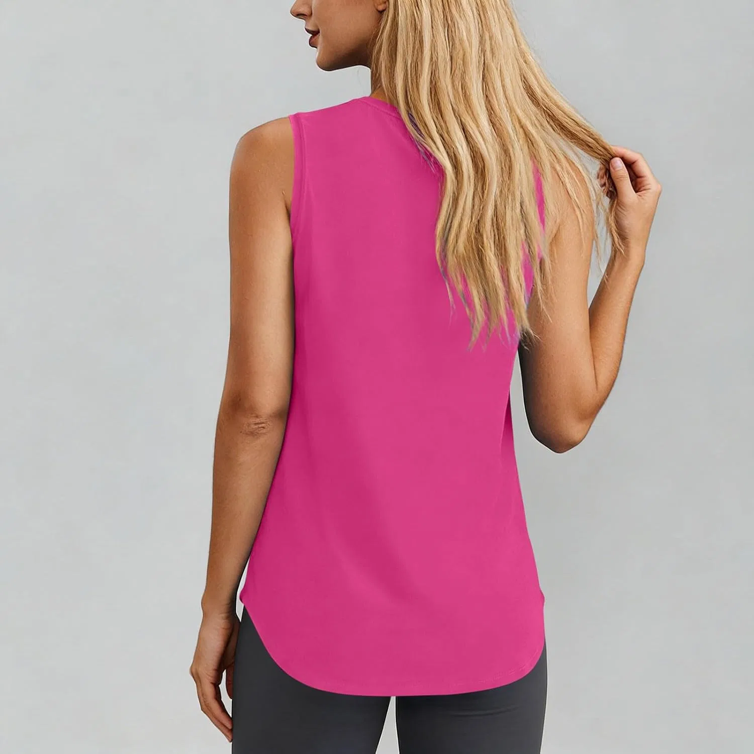 Женский топ для тренировок UPF 50+ Hot Pink — фото 3