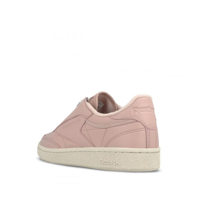 Розовые женские кроссовки Club c38 из гладкой кожи на молнии bs6606 Reebok, розовый — фото 4