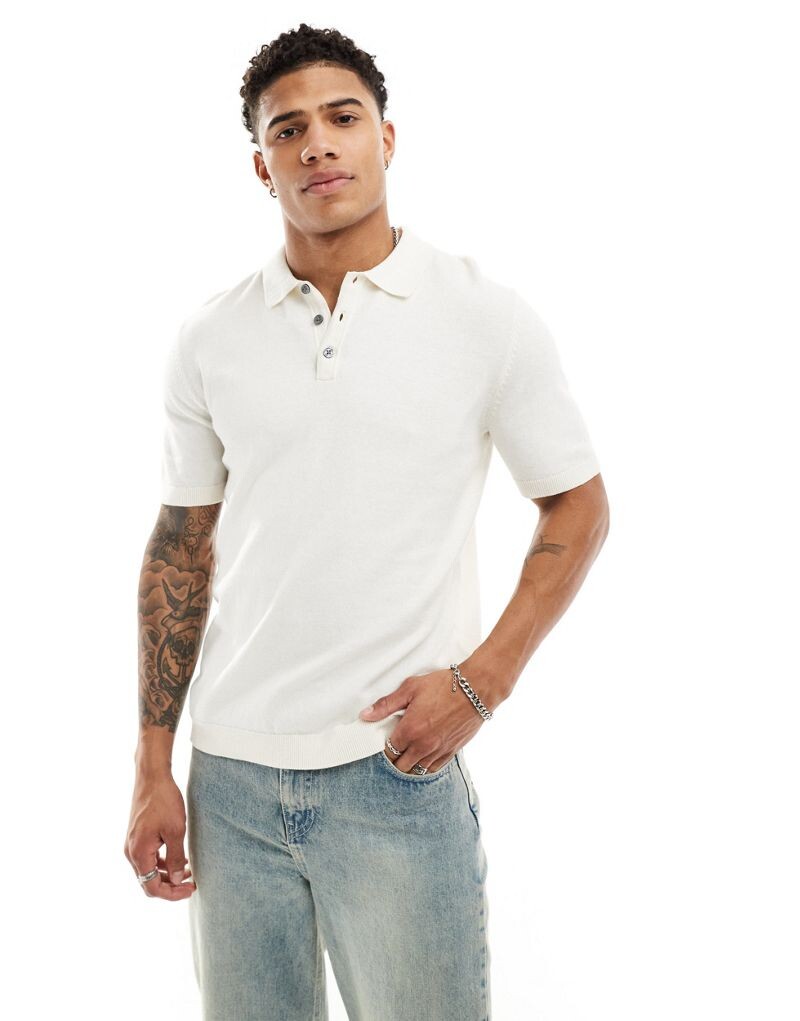 

Jack & Jones – белая трикотажная рубашка-поло