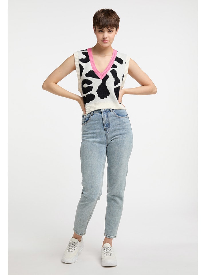 

MyMo Белый/черный пуловер