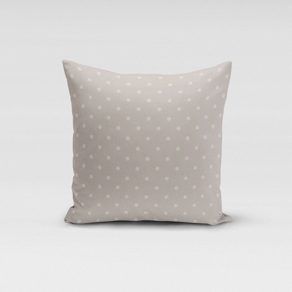 

КРАСИВАЯ ЖИЗНЬ. Чехол на подушку Full Stop в горошек каменно-серый белый размер 70x70см (ВxШ) размер 70x70см (ВxШ) Schöner-Leben