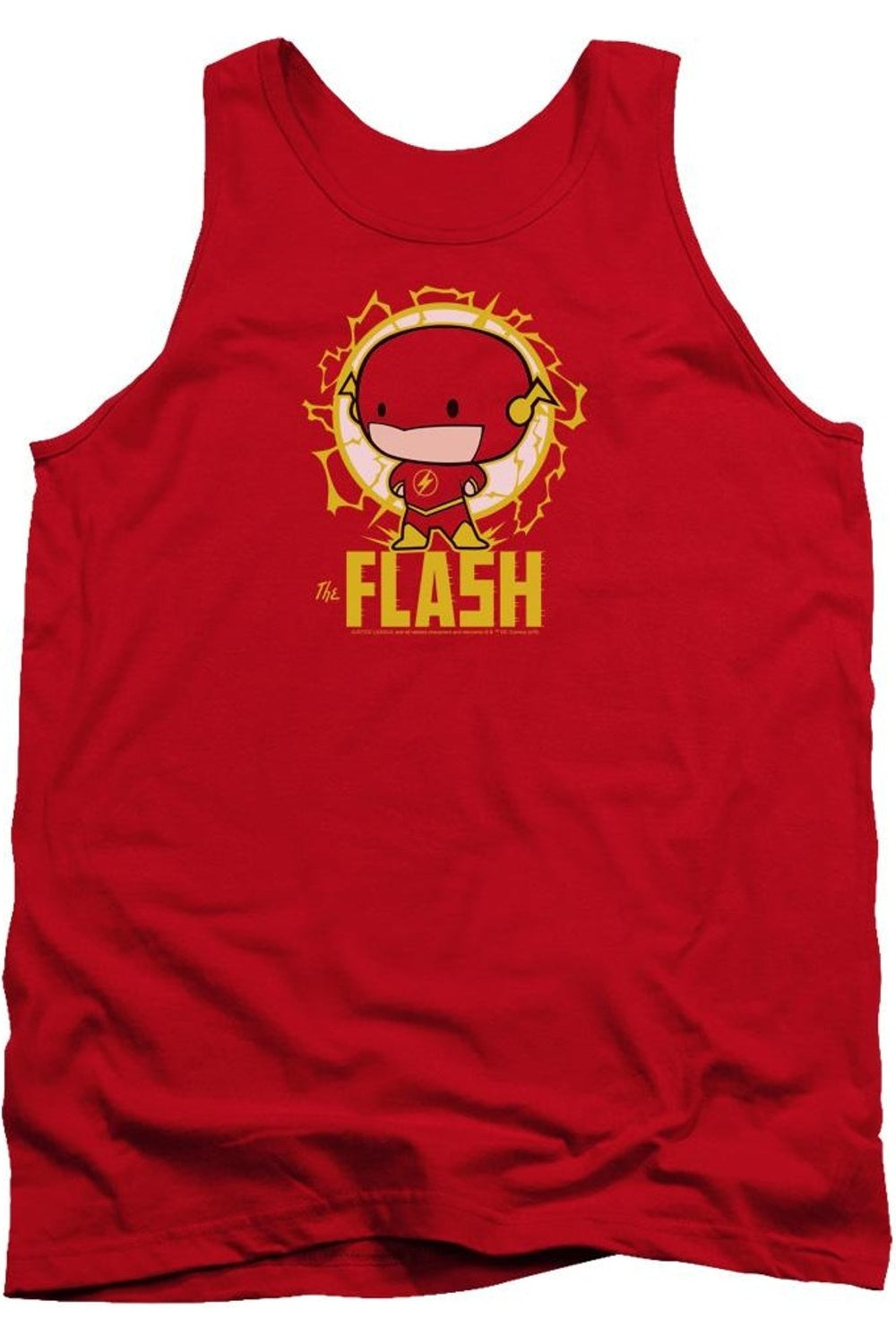 

Майка для взрослых DC Comics Flash Flash Chibi Gildan, красный