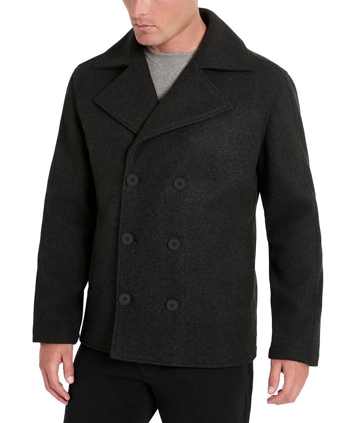 

Мужской двубортный бушлат Kenneth Cole, серый