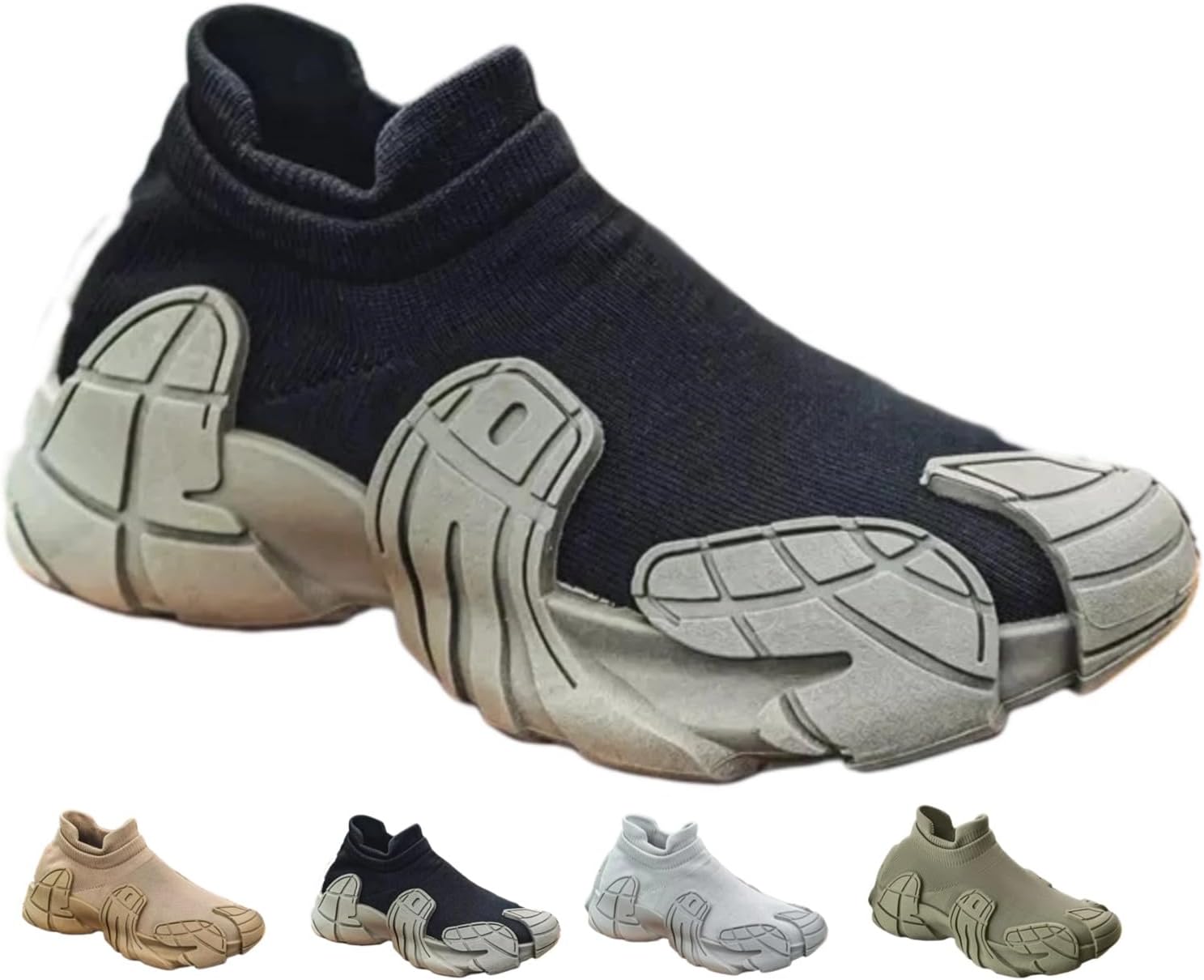 

Женские и мужские дышащие массивные кроссовки из сетки, без шнурков, высокой посадки, легкие, удобные, для прогулок, повседневные, спортивные, баскетбольные Macefil, черный