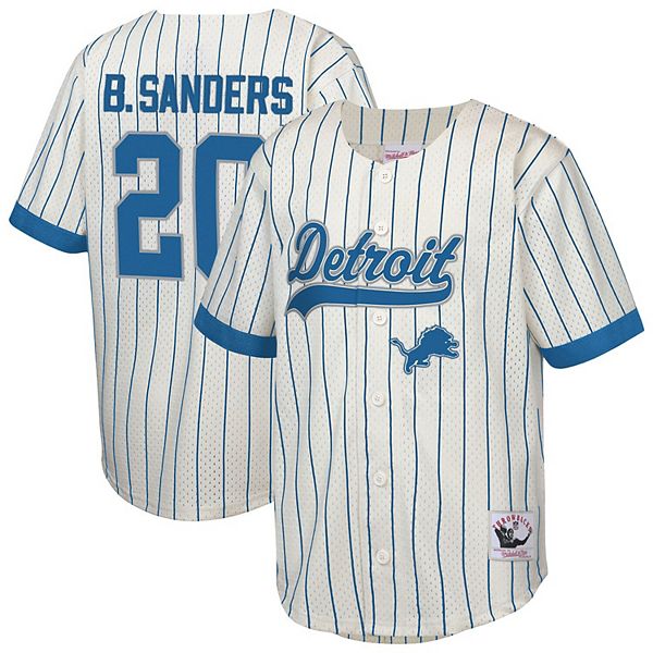 Бейсбольная футболка Barry Sanders Detroit Lions Mitchell & Ness — фото 2