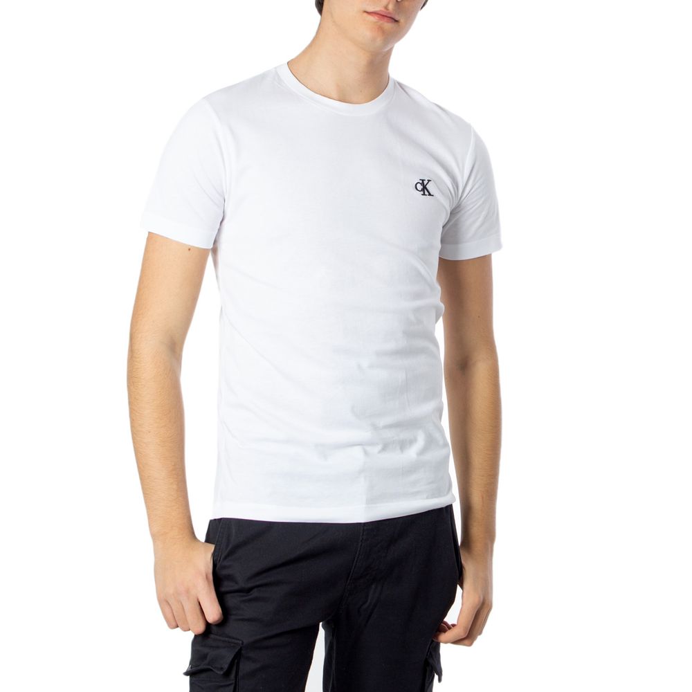 

Белая хлопковая футболка Calvin Klein Jeans