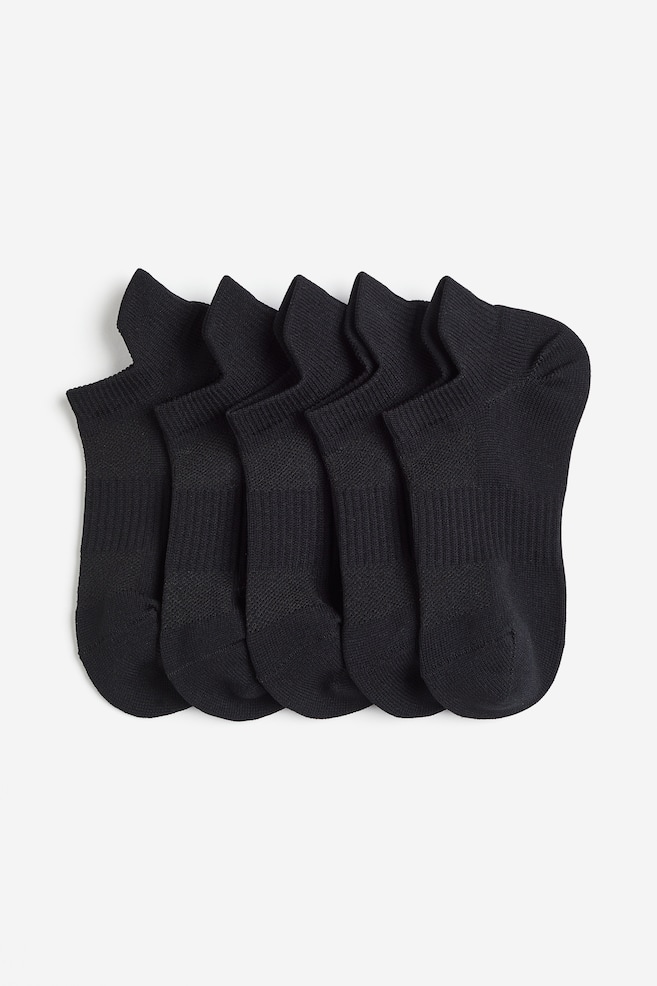 

5 упаковок спортивных носков DryMove H&M, черный