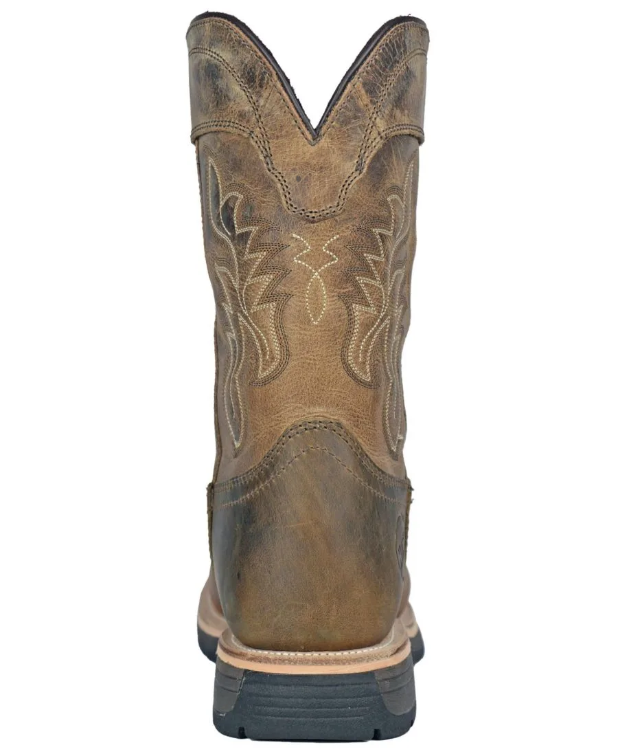 Мужские рабочие ботинки Brisbee с эффектом потертости и композитным носком Hoss Boot Company, distressed коричневый — фото 3