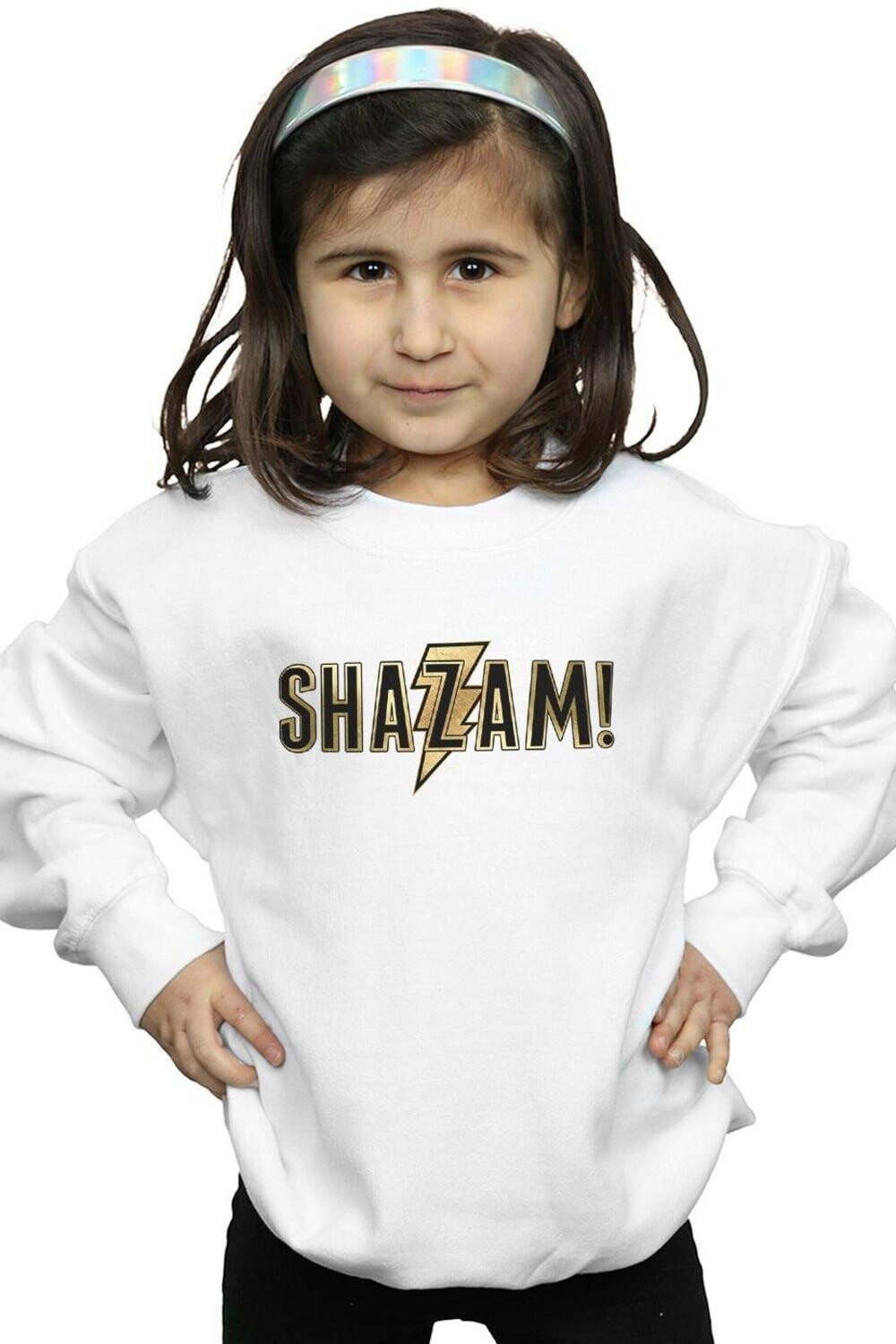 

Толстовка с текстовым логотипом Shazam DC Comics, белый