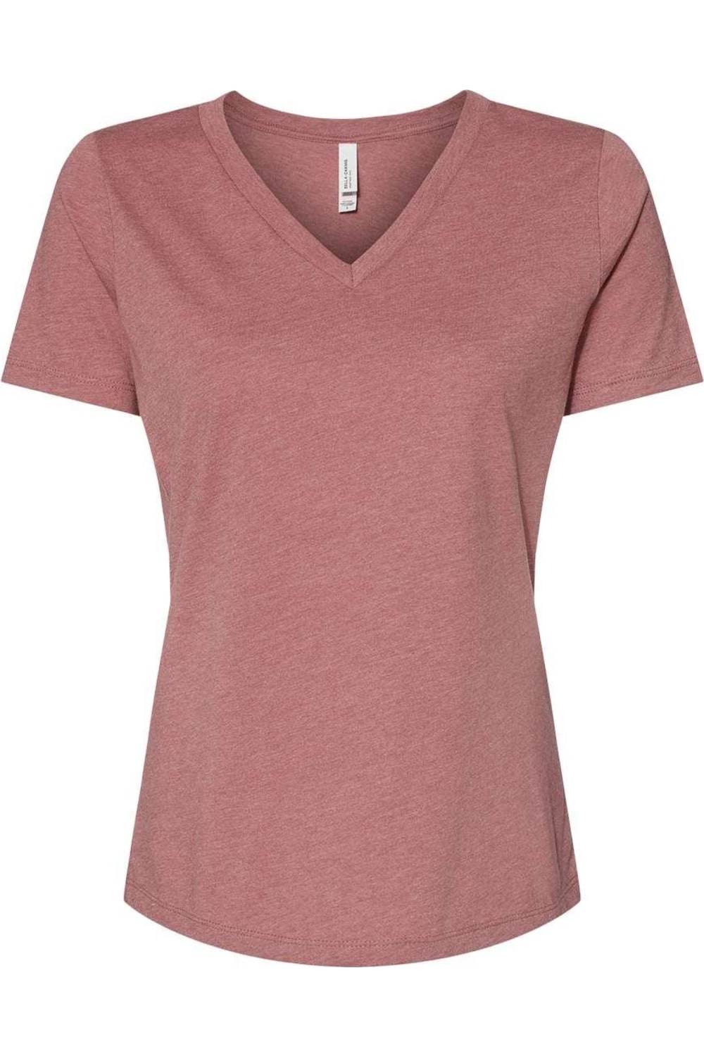 

Женская свободная футболка BELLA + CANVAS Heather CVC с V-образным вырезом, цвет heather mauve