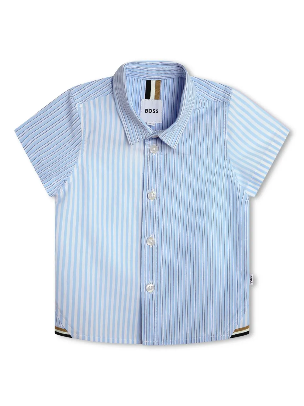 

Рубашка в полоску BOSS Kidswear, синий