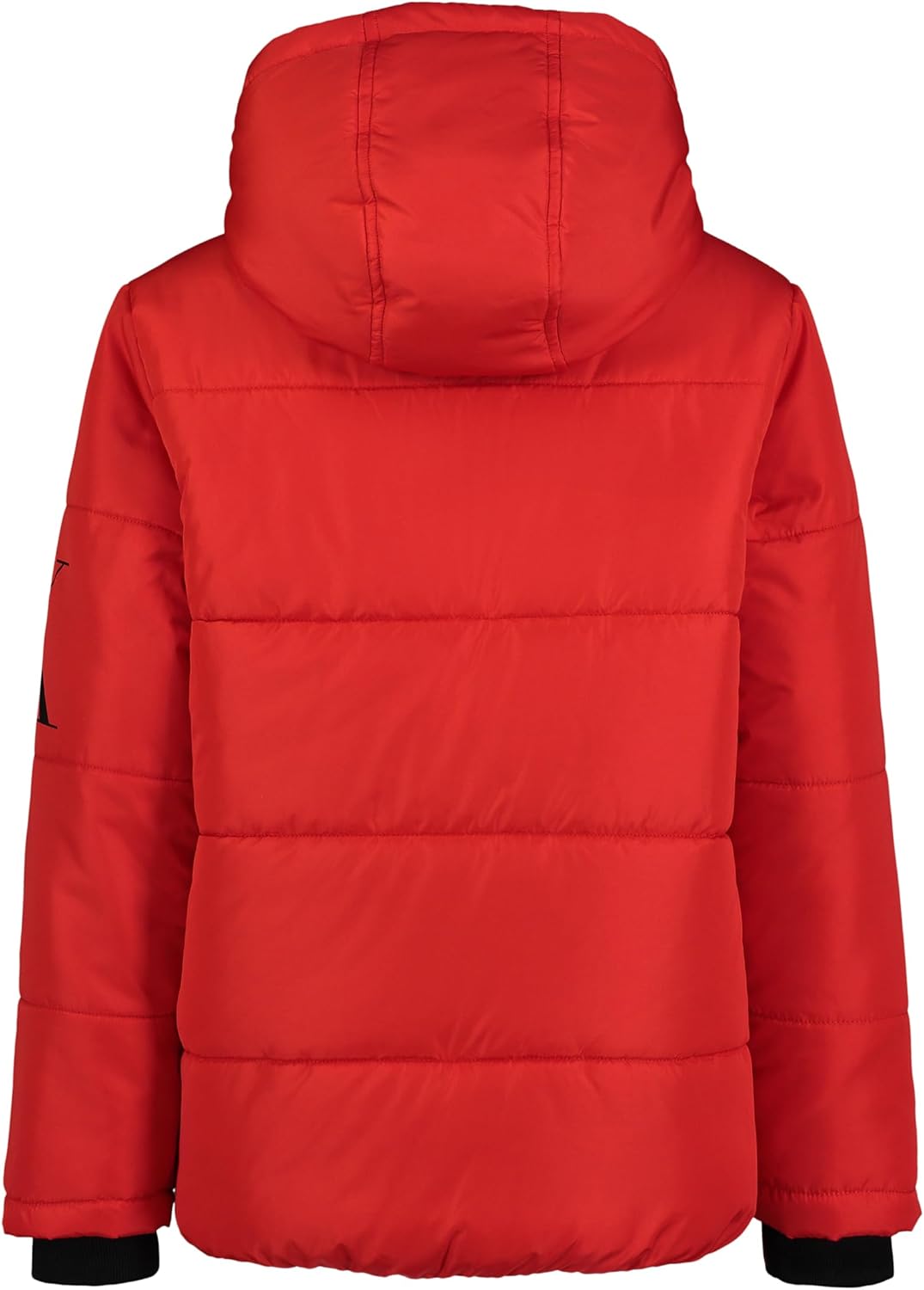 Плотная куртка Calvin Klein для мальчиков с капюшоном и флисовой подкладкой, Monologo Racing Red — фото 3