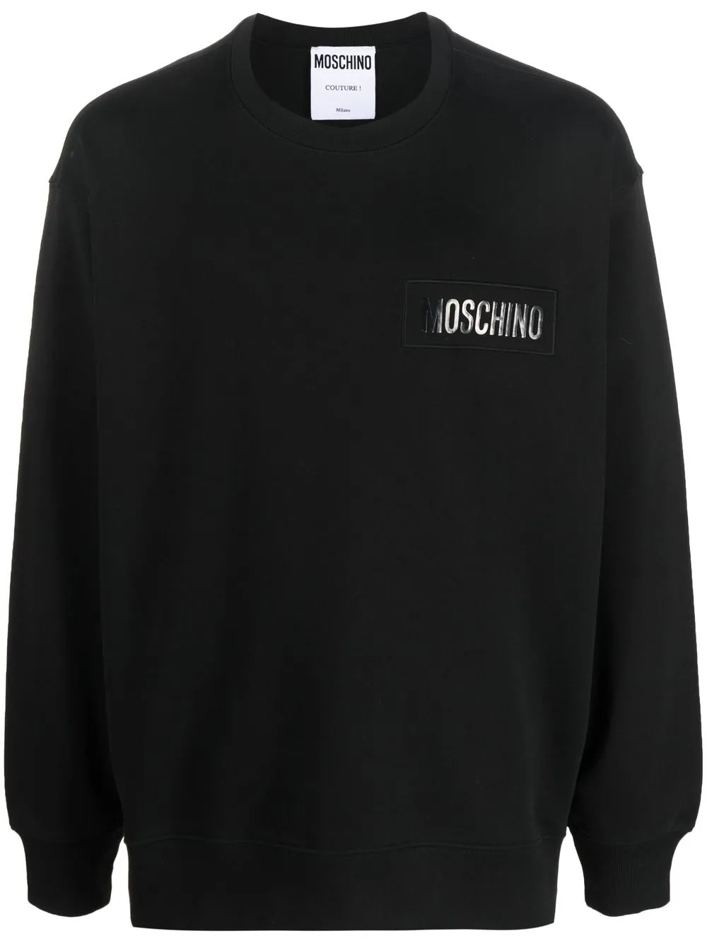 

Толстовка из органического хлопка с логотипом Moschino, черный