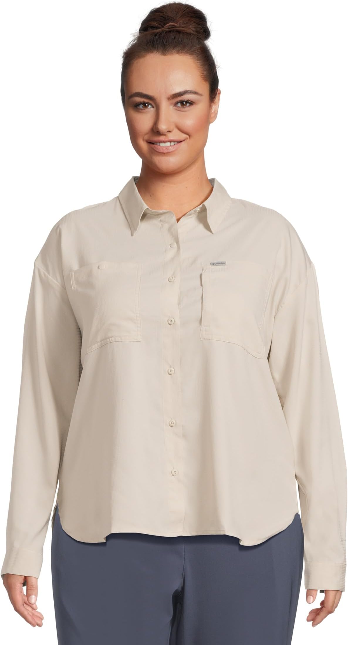 

Рубашка Columbia Plus Size Silver Ridge Utility Long Sleeve Shirt, цвет Dark Stone
