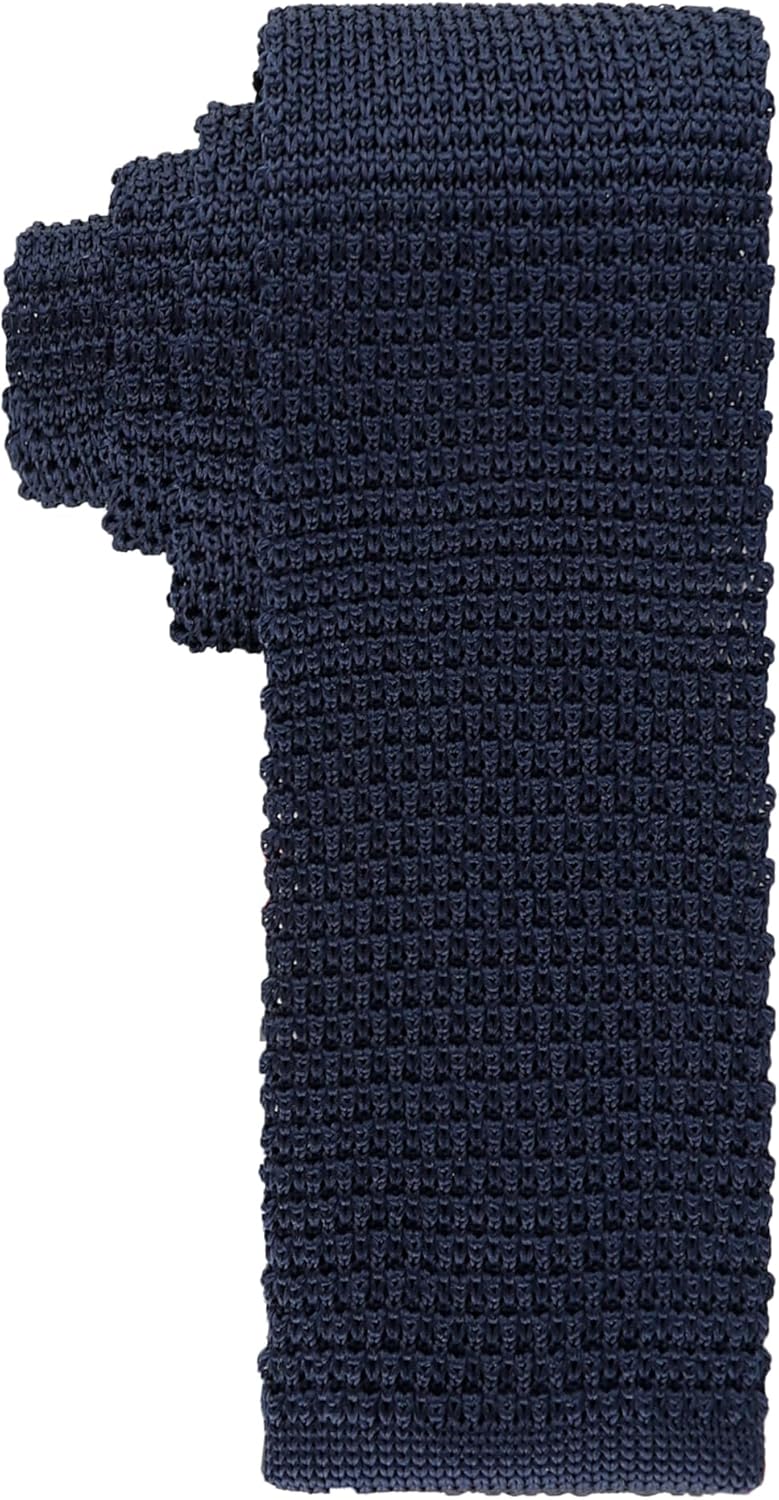 

Мужской однотонный трикотажный галстук Tommy Hilfiger с глобальной полосой, Blue