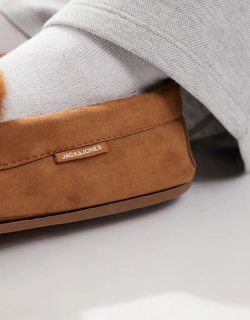 Туфли-лоферы Jack & Jones из искусственной замши бежевого цвета — фото 4