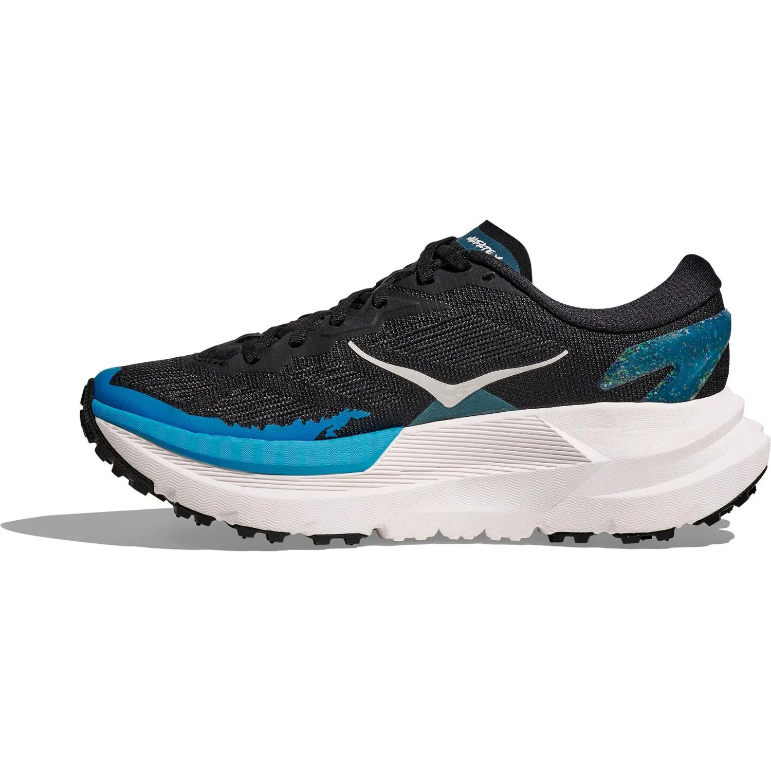 Женские кроссовки Mafate X для трейлраннинга HOKA, Black/Skyward Blue — фото 2