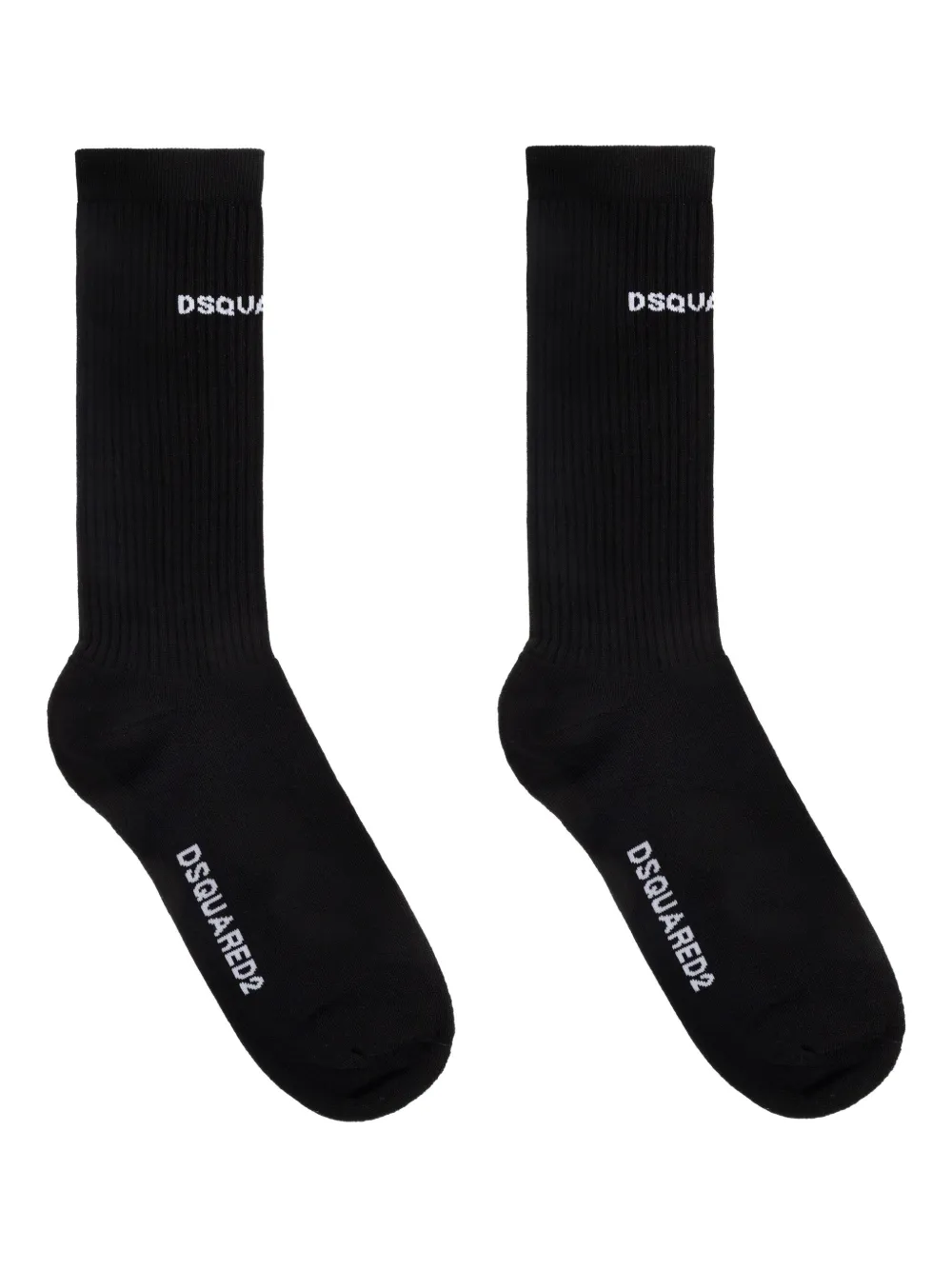 

Рифленые носки с логотипом Dsquared2, черный