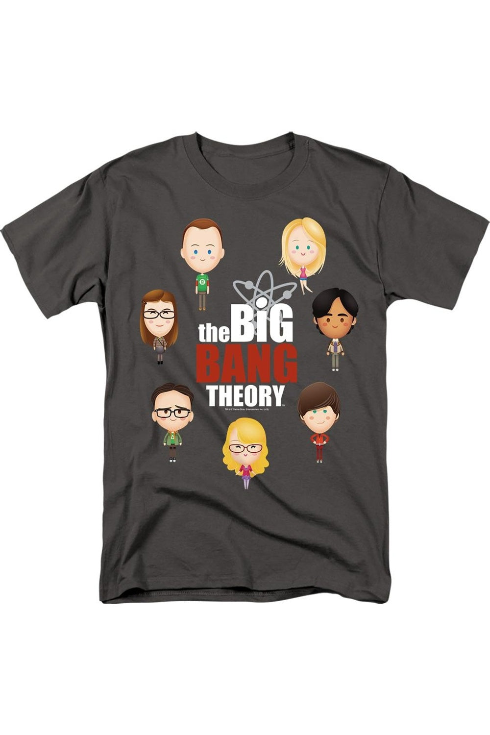 

Футболка с коротким рукавом для взрослых с эмодзи Big Bang Theory Gildan, цвет charcoal