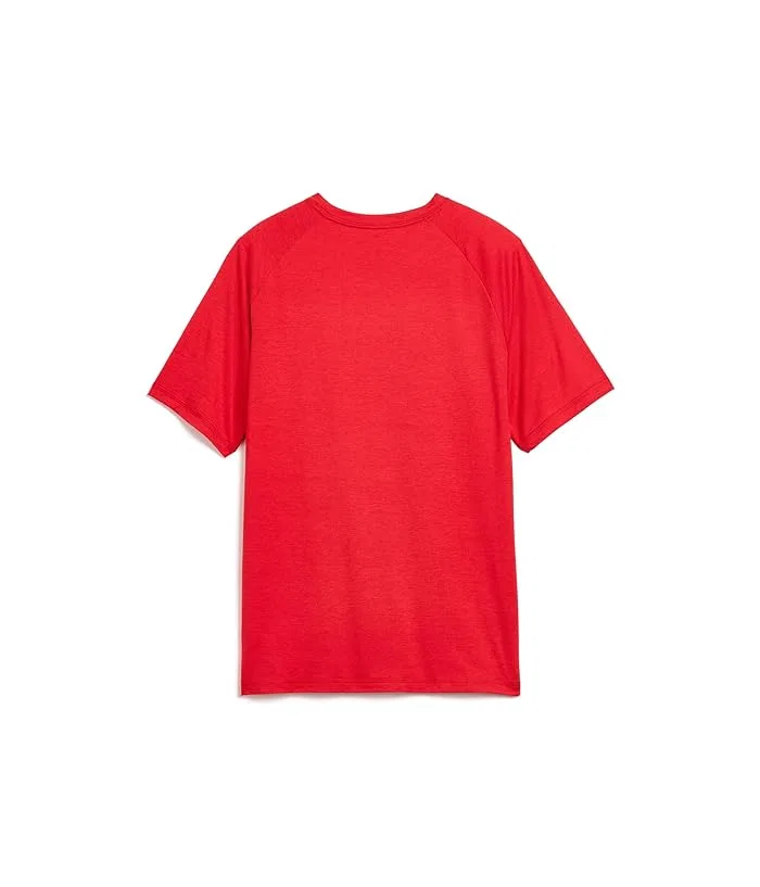 Футболка с реглан рукавом Raglan Poly Tee Adidas Kids, Pure Ruby Melange — фото 2