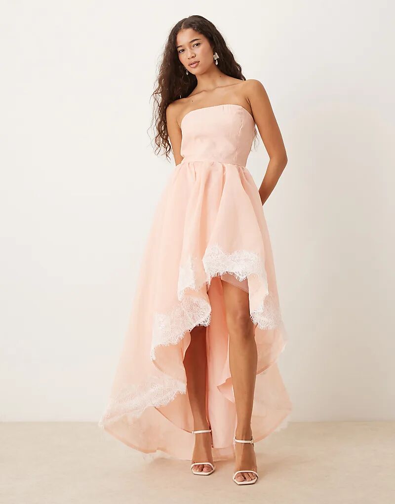 

Длинные платья без бретелек True Decadence в цвете пыльного персика