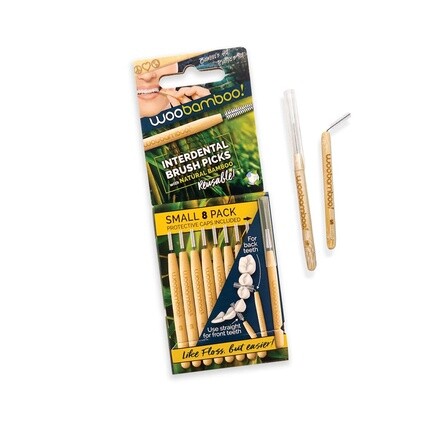 Woobamboo Экологичные бамбуковые межзубные щетки, маленькие — упаковка из 8 шт.