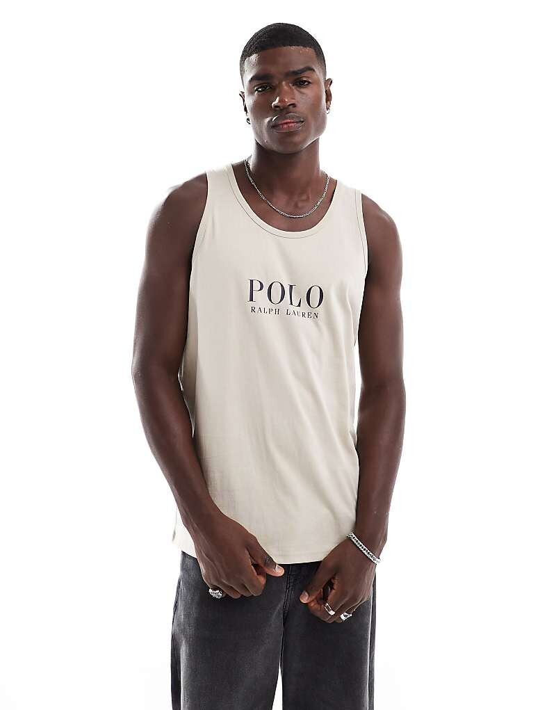 

Polo Ralph Lauren – кремовая домашняя футболка с логотипом на груди