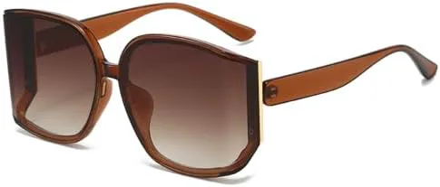 

Солнцезащитные очки большого размера 2027 года для женщин, винтажные солнцезащитные очки с градиентным переходом, женские солнцезащитные очки UV400 MTZJH, Tea Tea