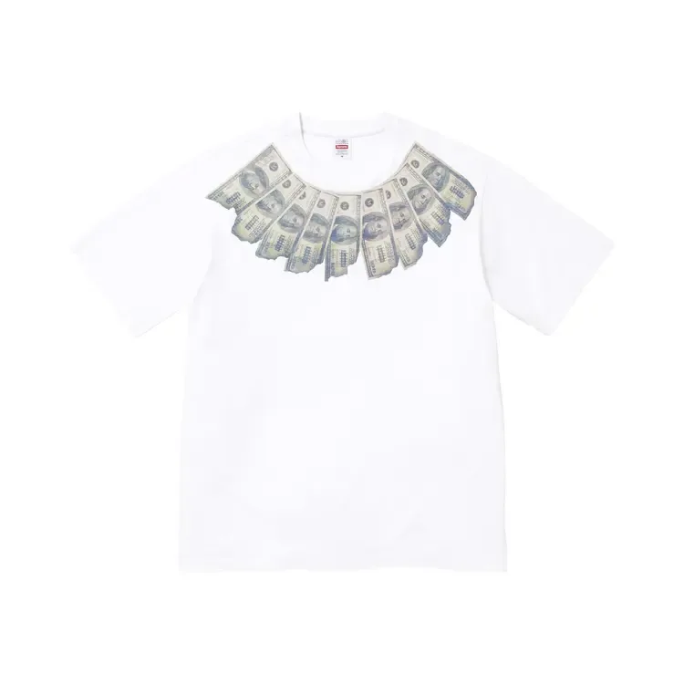 Футболка Supreme x MM6 Maison Margiela Money с коротким рукавом, белая