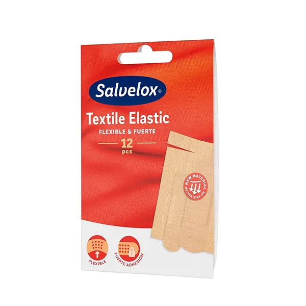 

Гибкая и плотно прилегающая повязка Textil Elastico Salvelox, 12 UD