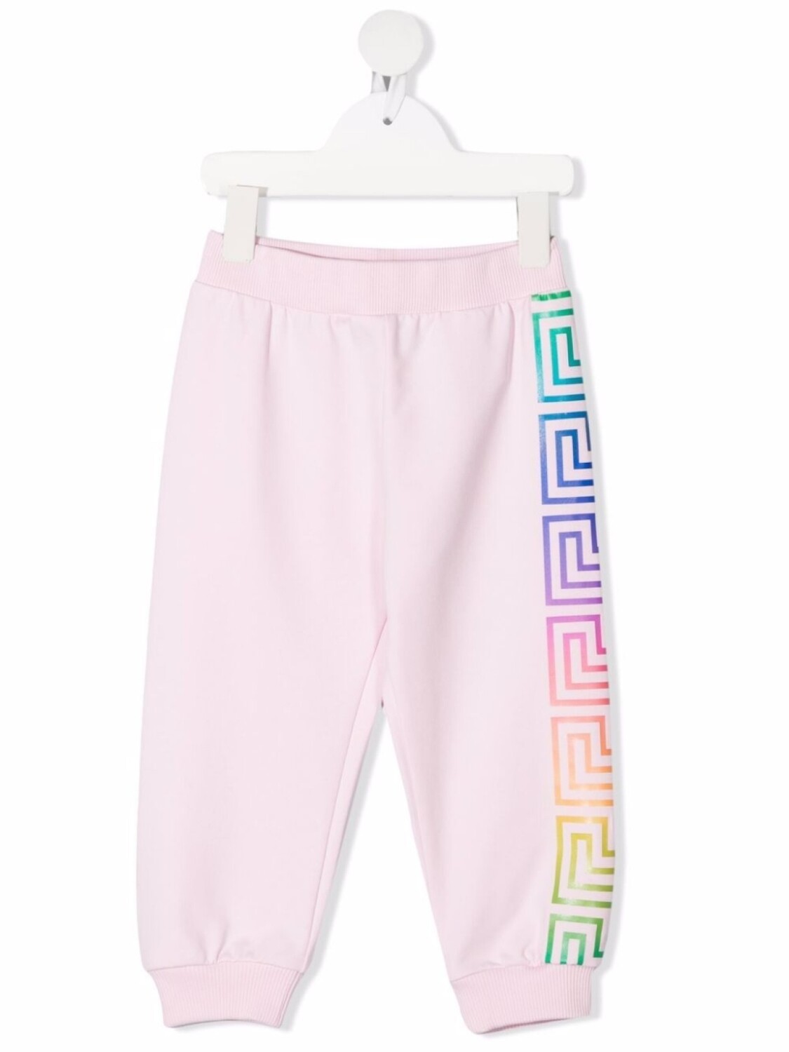 

Versace Kids спортивные брюки с принтом Greek Keys, розовый