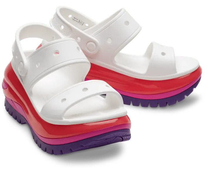 Сандалии Mega Crush Crocs женские, цвет White / Multi — фото 2