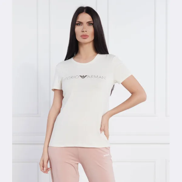 Футболка стандартного кроя Emporio Armani, бежевый — фото 2
