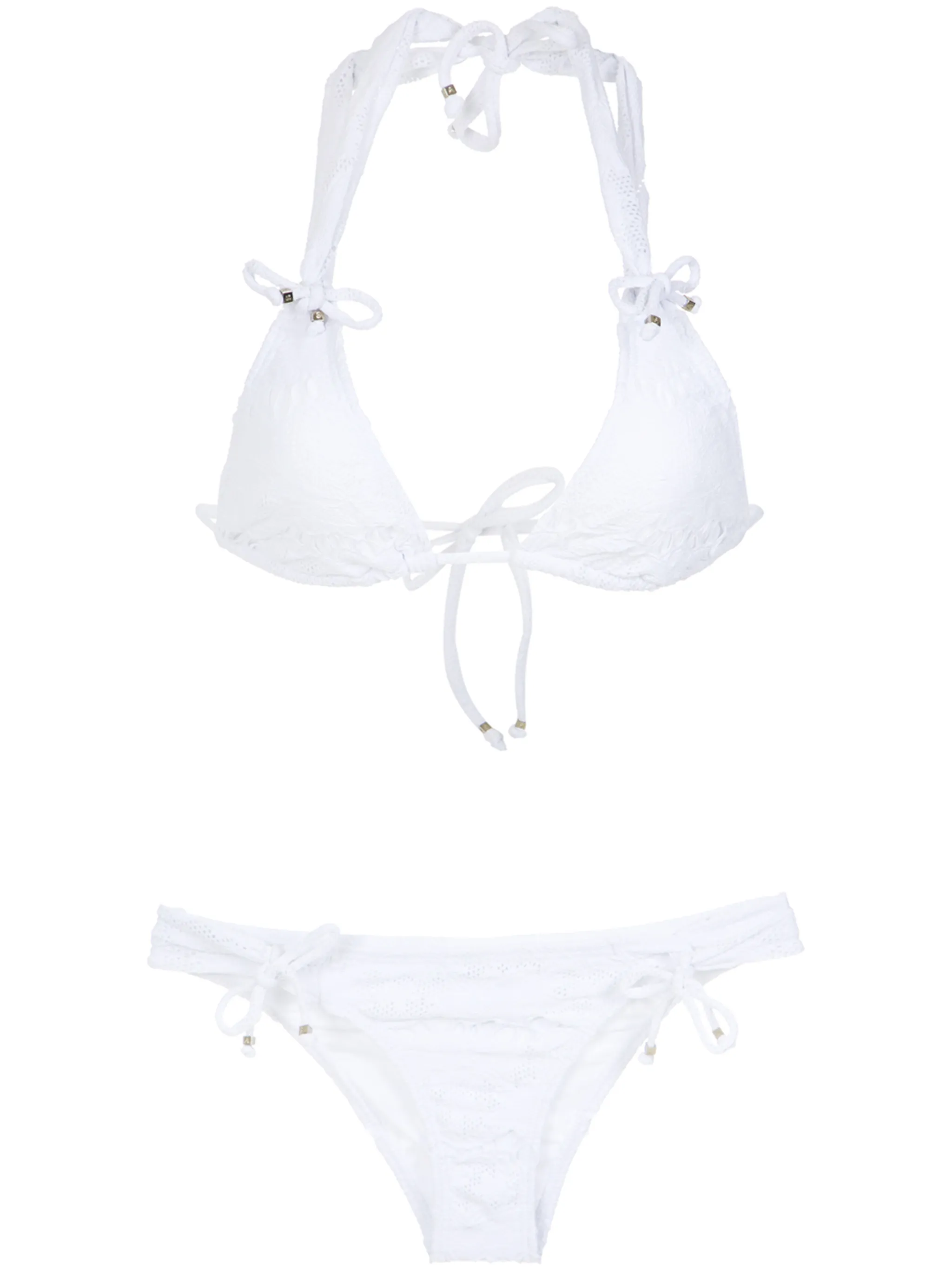 

Текстурированный комплект бикини Amir Slama, белый