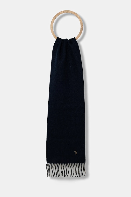 

Шерстяной шарф Trussardi, темно-синий