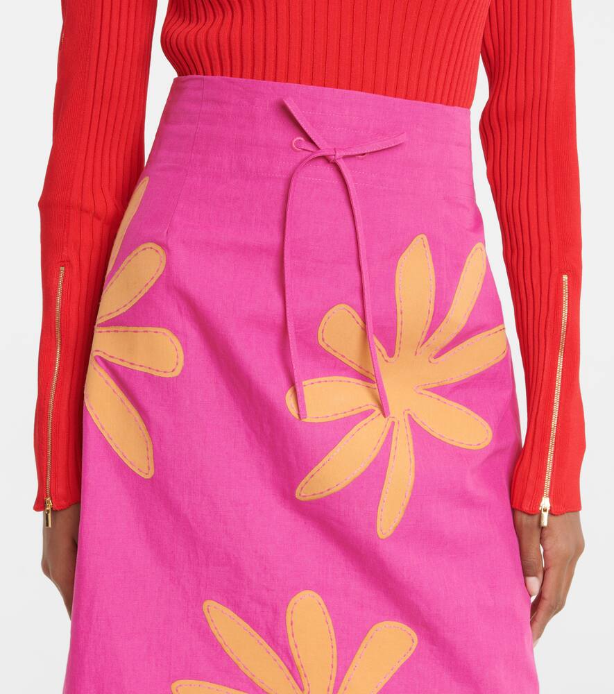 Юбка миди Chouchou из льна Jacquemus, Pink 213sk08-213 101455 — фото 4
