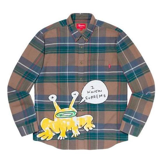 

Рубашка x daniel johnston plaid shirt 'multi-color' Supreme, мультиколор