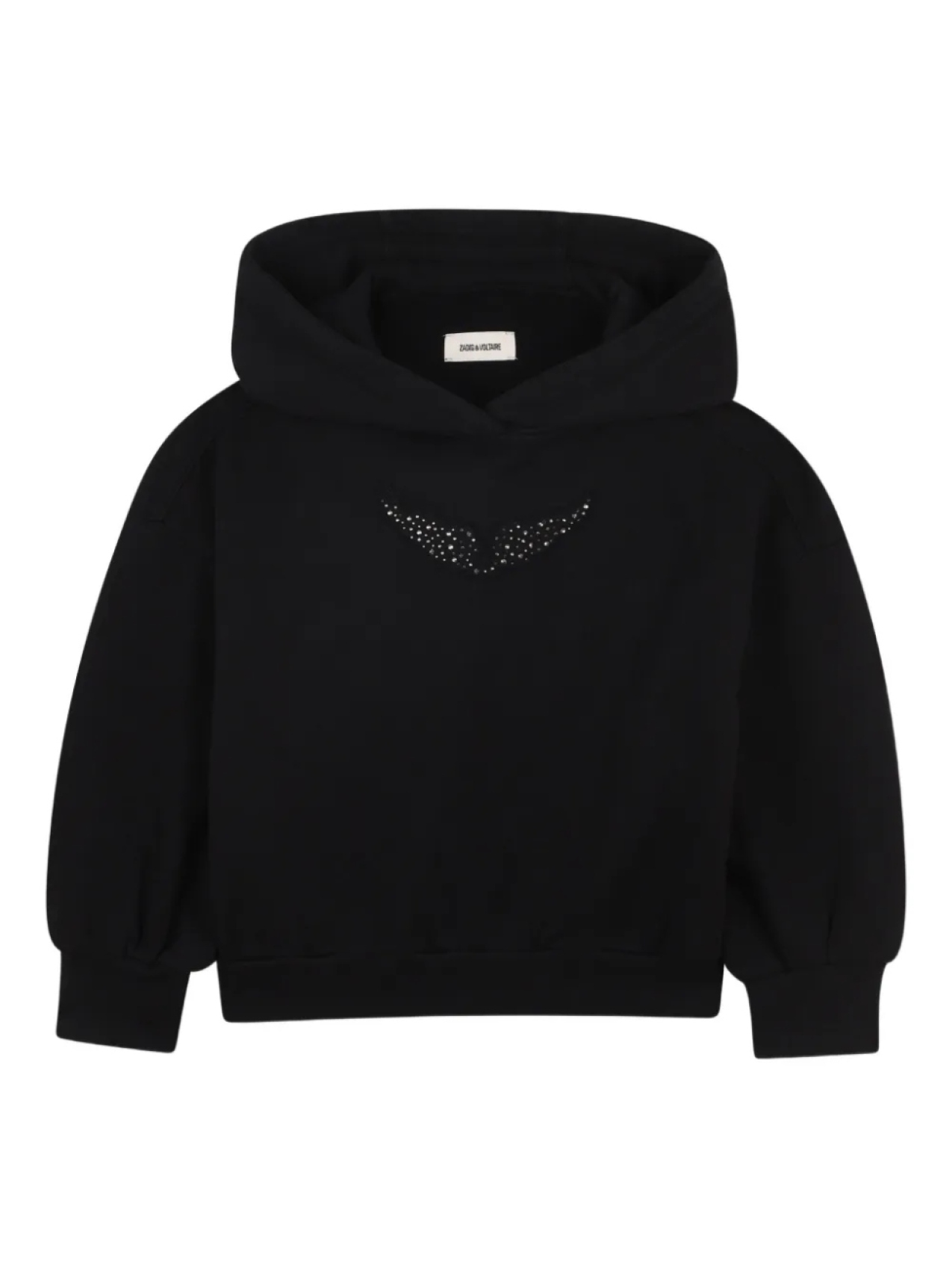 

Zadig & Voltaire Kids худи со стразами, черный