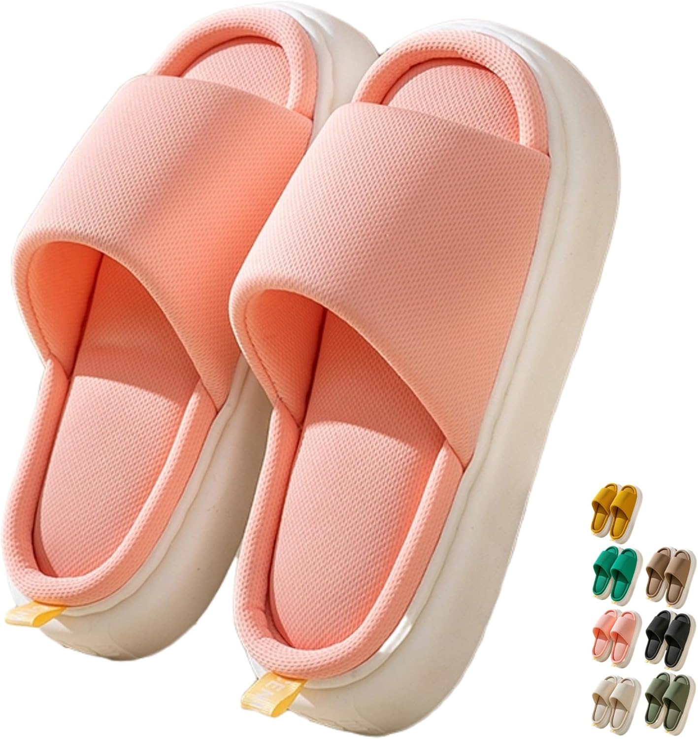 

Домашние тапочки для пар, для женщин и мужчин, на все сезоны, для дома и улицы, легкие и мягкие, удобные домашние тапочки, летние тапочки с открытым носком, весенние тапочки Iwhgrmp, светло-розовый