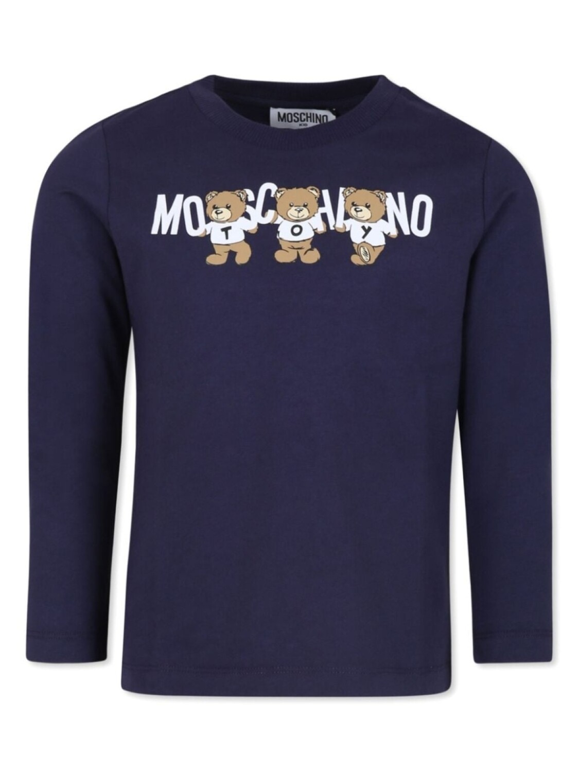 

Moschino Kids футболка из хлопка с логотипом, синий