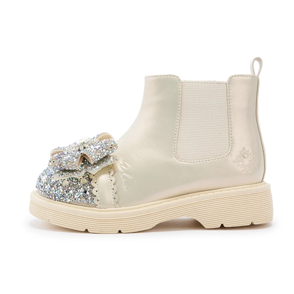 Термоноски с флисовой подкладкой и стразами Frozen Winter Fleece Lined Jumilia Rhinestone Princess Disney, бежевый