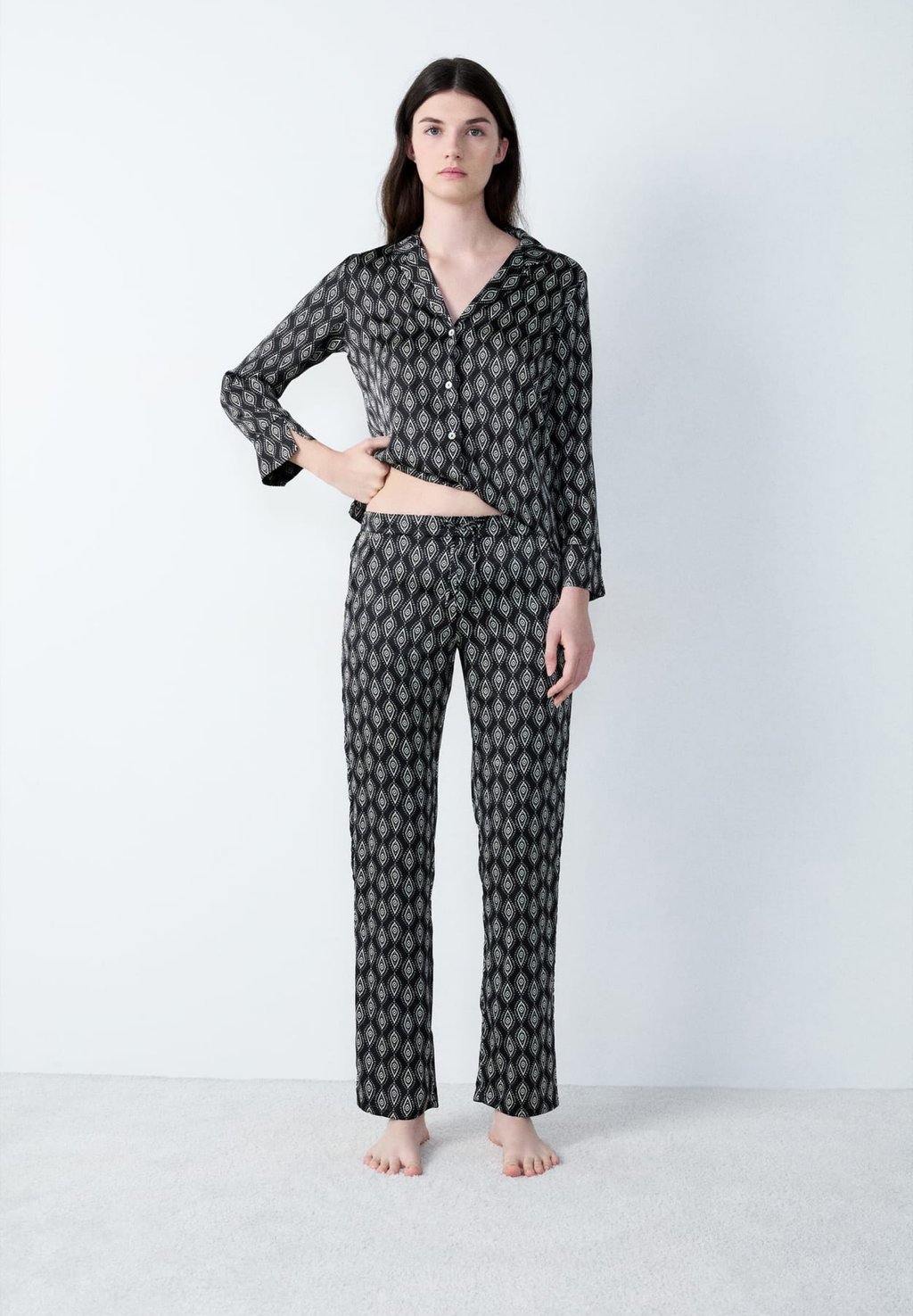 

Пижамные штаны NEX Etam, цвет Black Melange