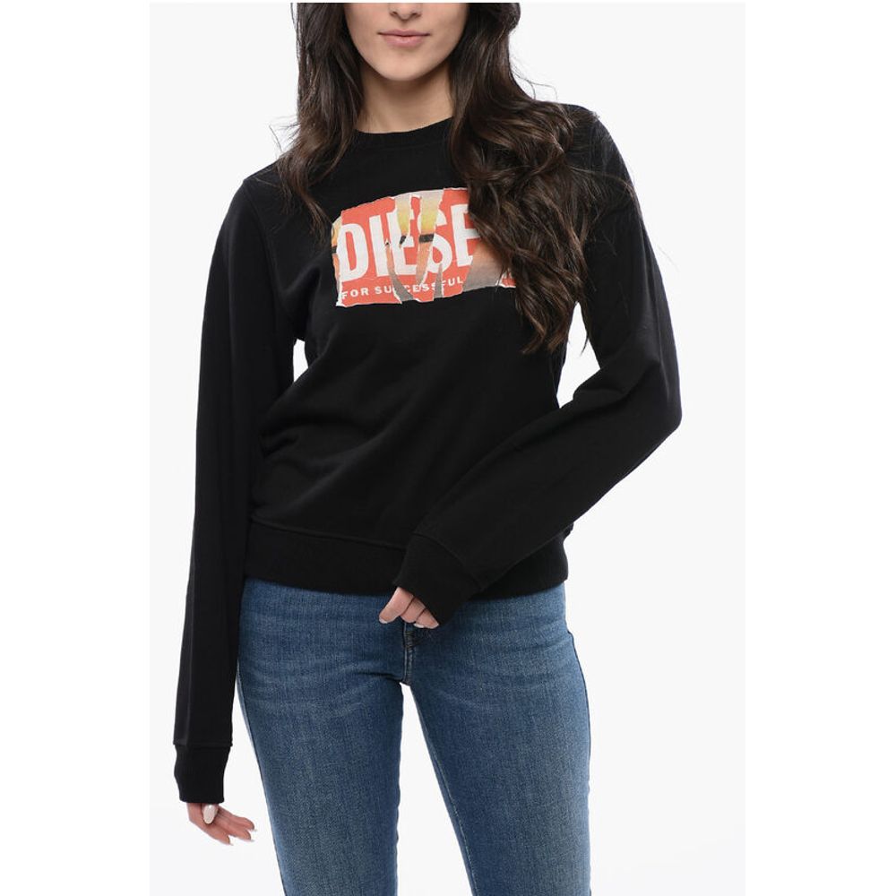 

RED TAG Хлопковая толстовка F-REGGY-POFF с круглым вырезом и фронталом Diesel, Black