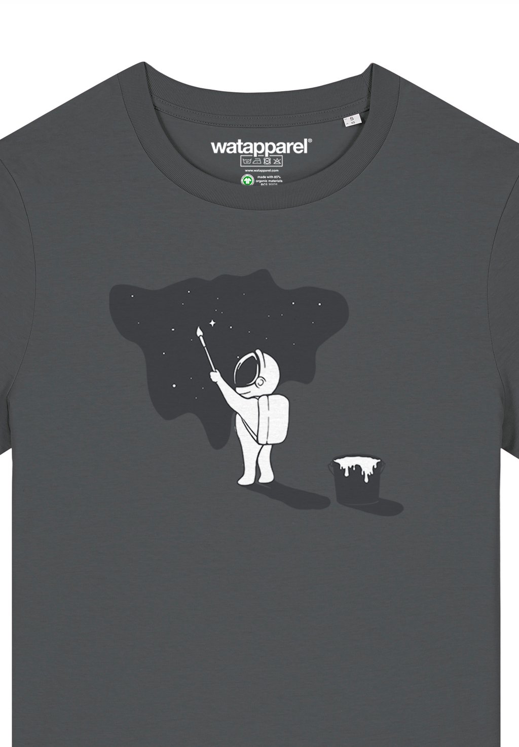

Футболка с принтом PAINTING SPACE watapparel, антрацит