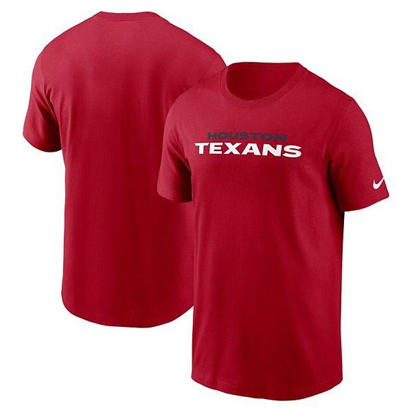 Мужская красная футболка houston texans primetime wordmark essential Nike — фото 2