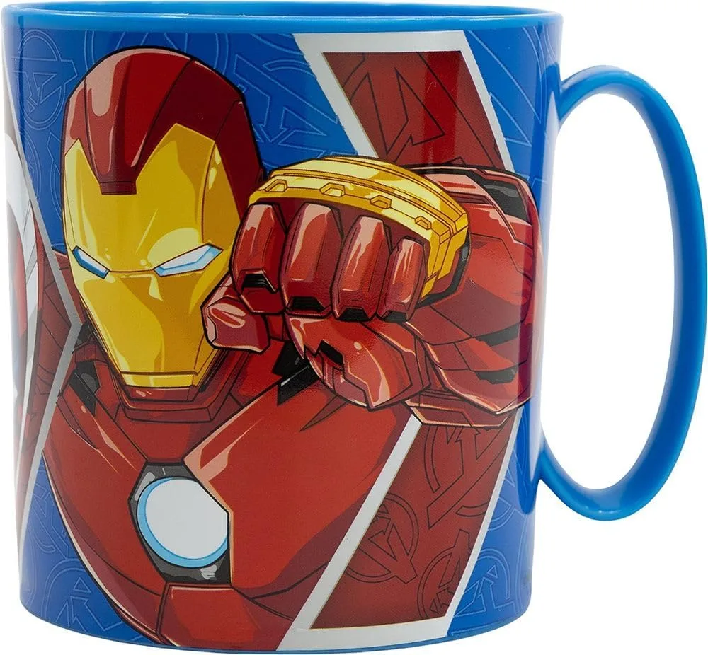 Кружка пластиковая Tataway Marvel Avengers Iron Man Captain America 350 мл для микроволновки Stor — фото 2
